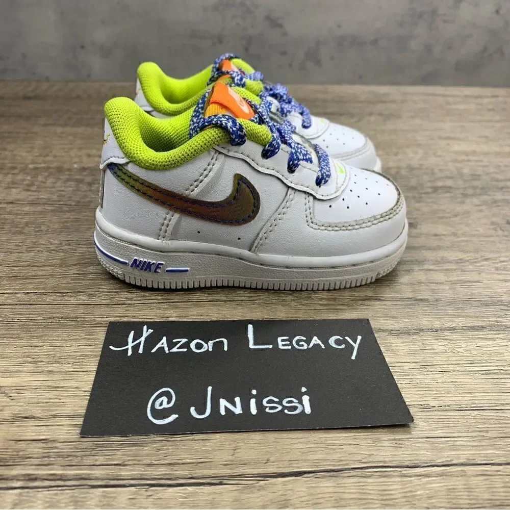 Nike~Infants~Air Force 1 Low LV8 TD~White/Multi-Color Sneakers~Size 4C‎